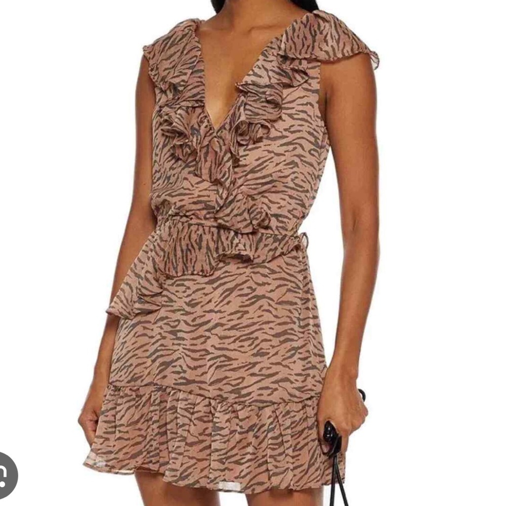 Walter Baker Tiger Ruffle Dress